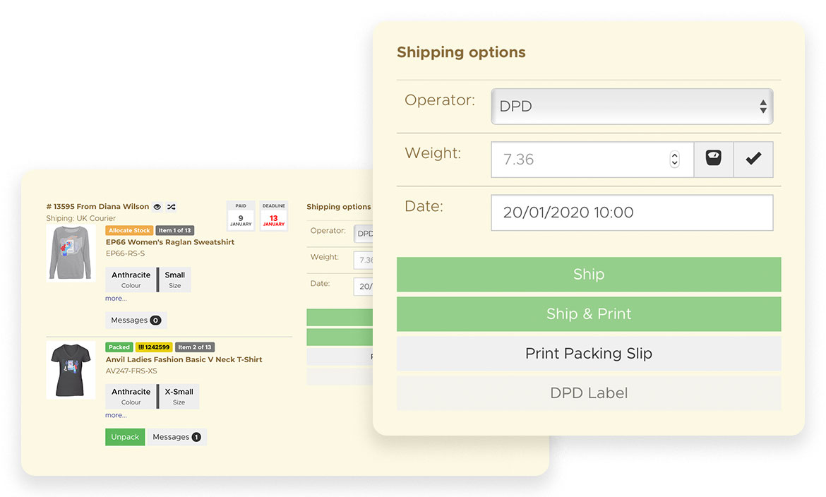 Integration of shipping methods/costs with global shipping providers