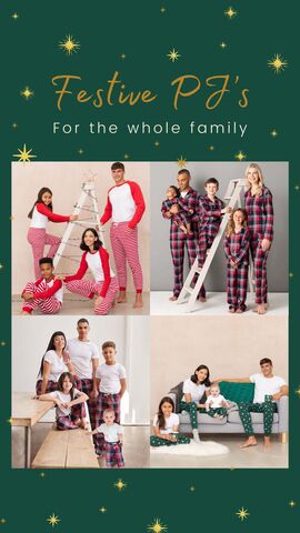 Festive PJ's social story graphic