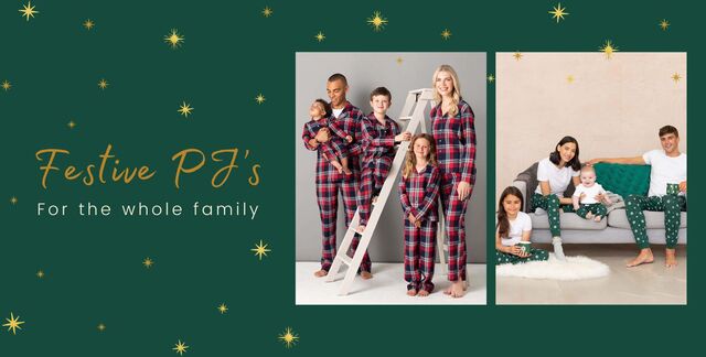 Festive PJ's website mobile banner