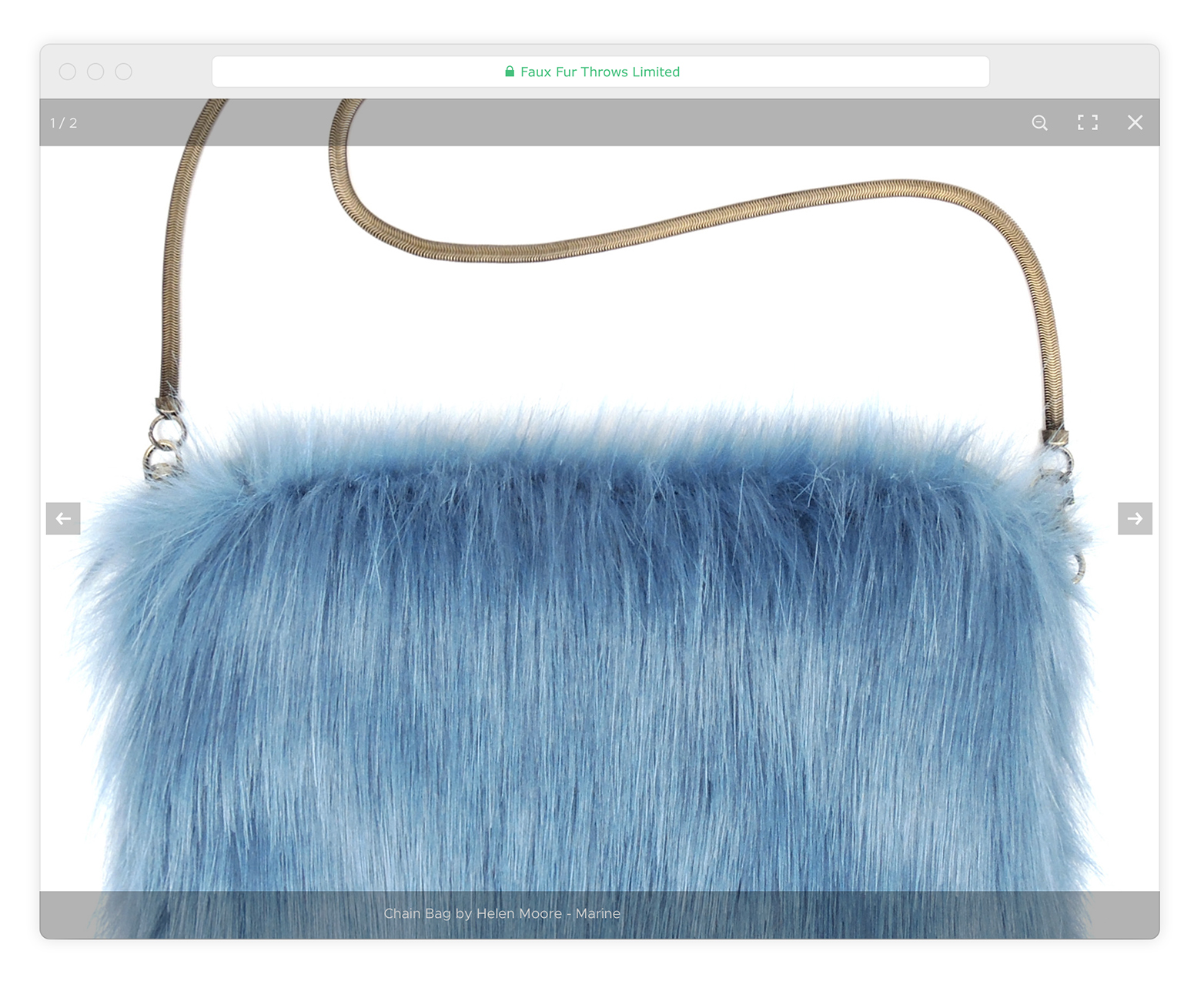 Product photo browser with zoom