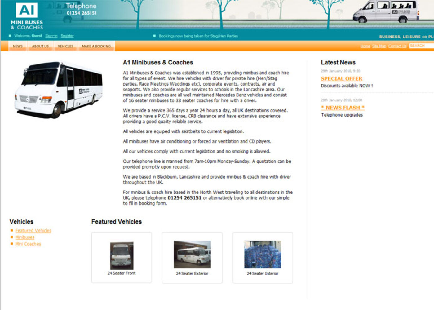 A1 Minibuses and Coaches Homepage footer - A1 Minibuses and Coaches