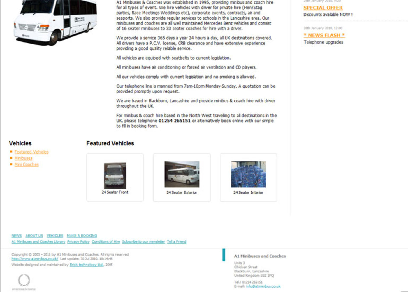 A1 Minibuses and Coaches Homepage header - A1 Minibuses and Coaches