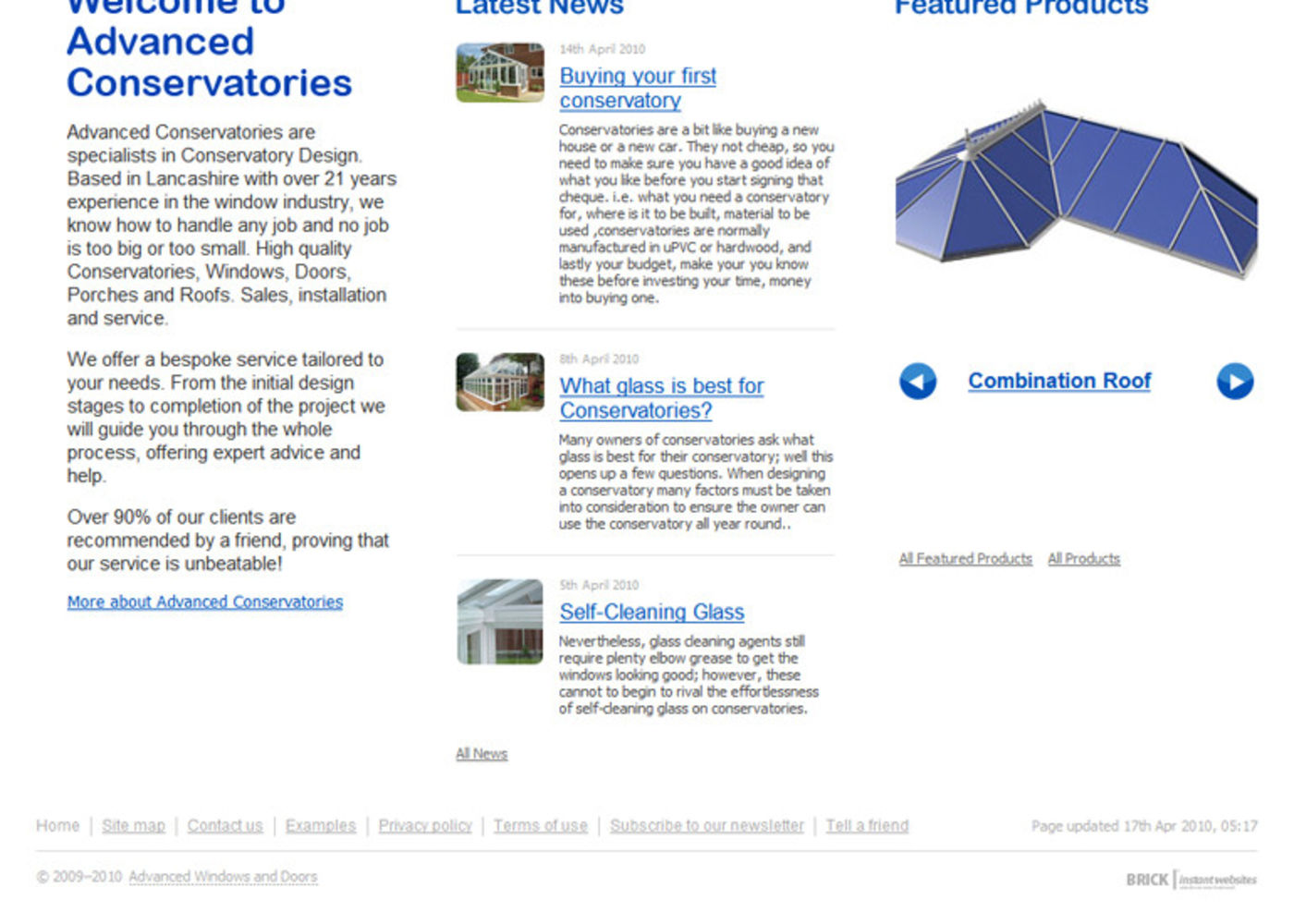 Advanced Conservatories Homepage footer - Advanced Conservatories