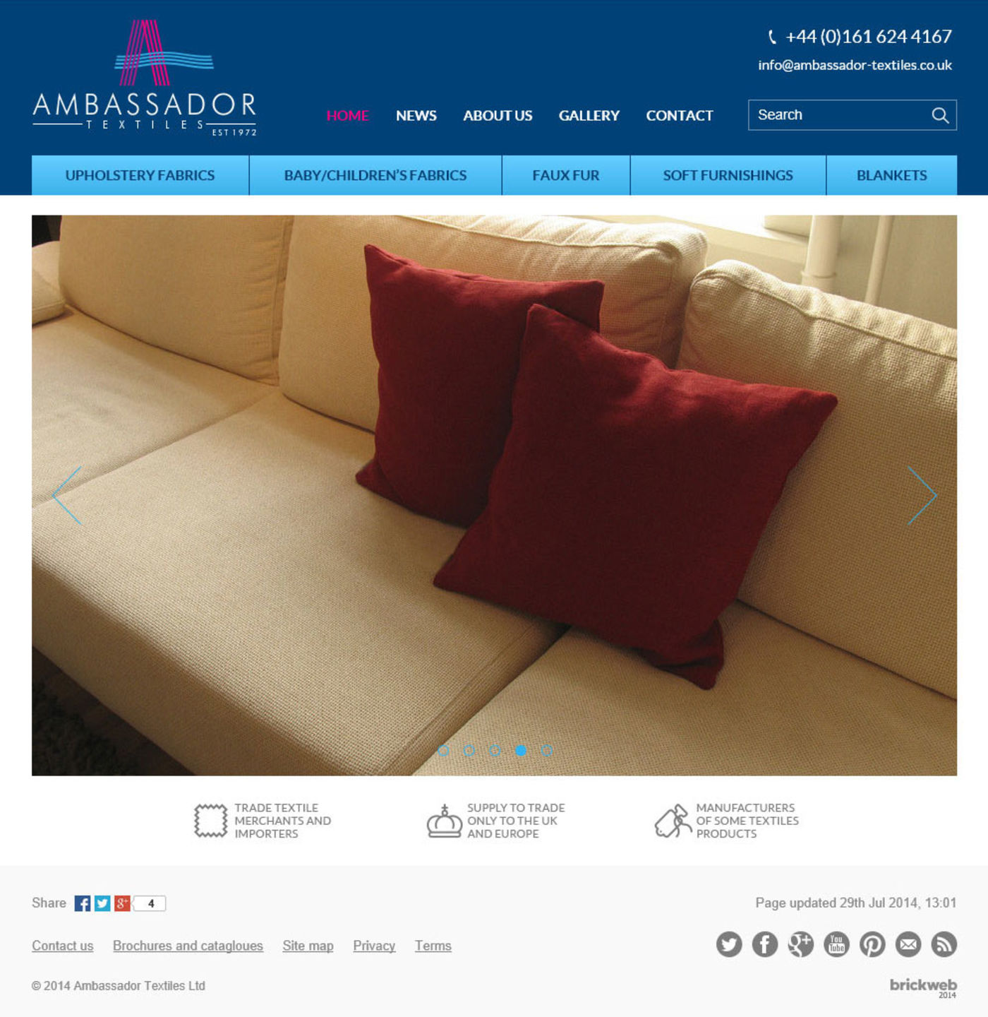 Ambassador Textiles Home page