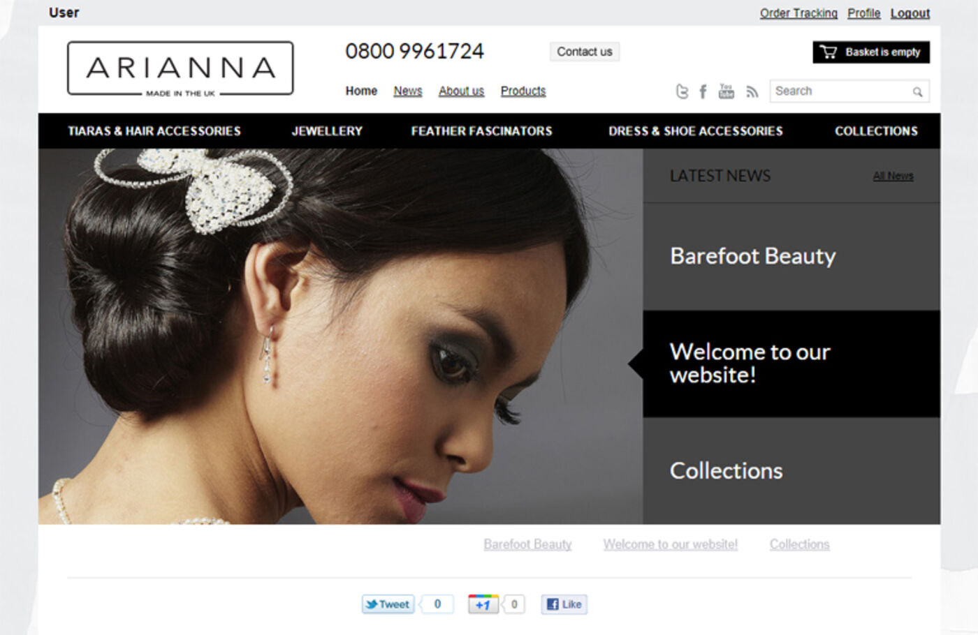 Arianna Homepage retailer