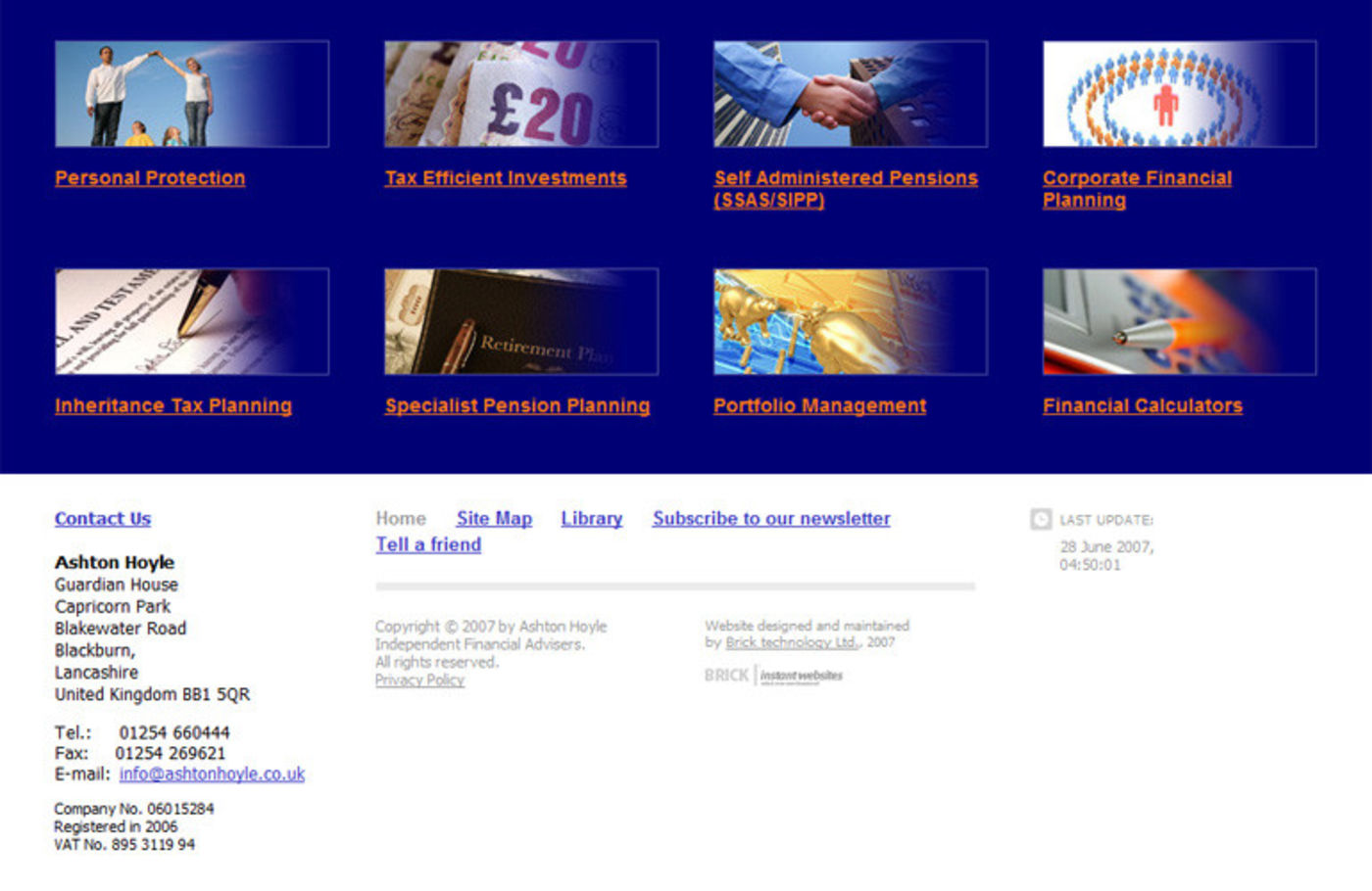 Ashton Hoyle Independent Financial Advisers Homepage footer - Ashton Hoyle