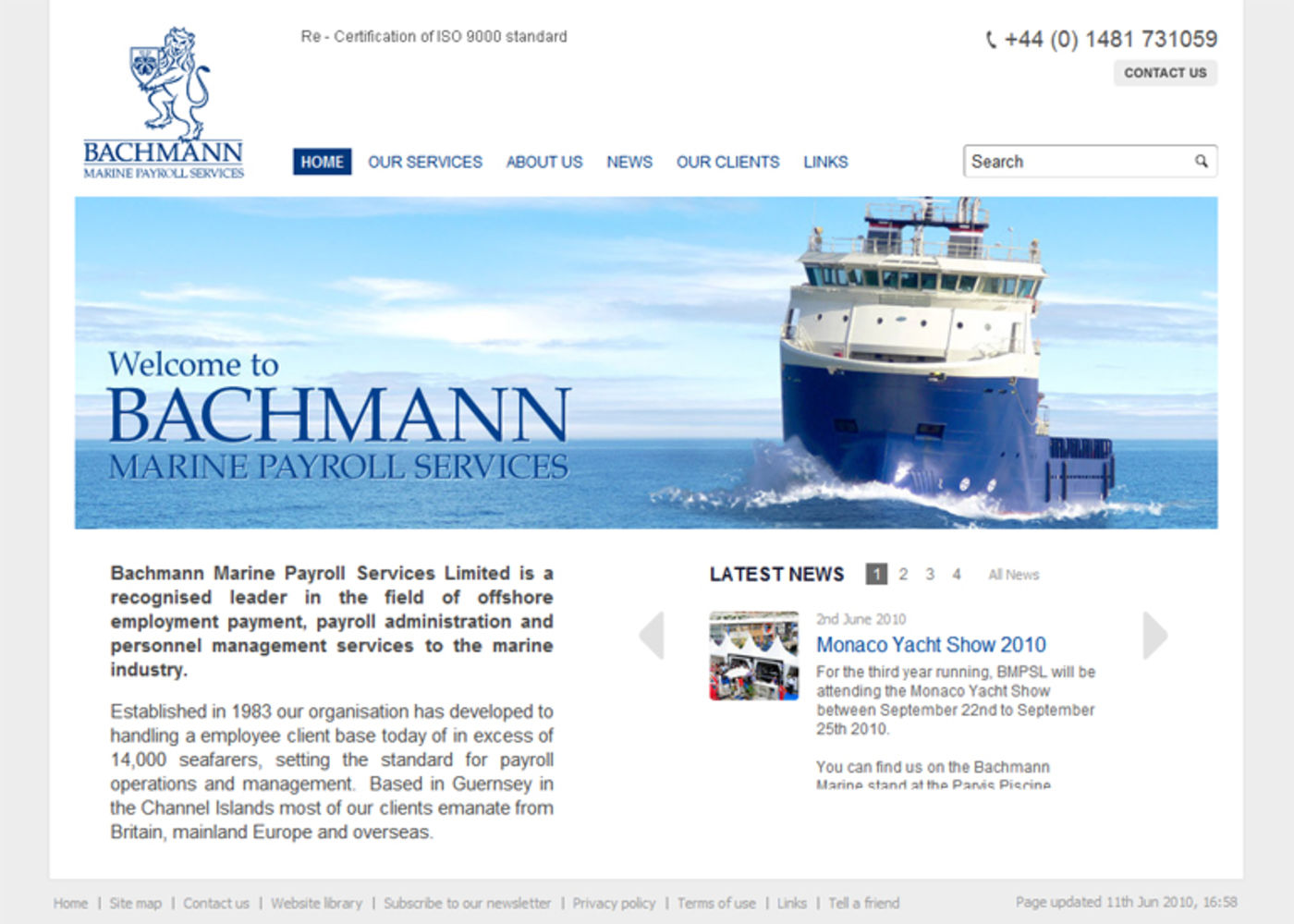 Bachmann Marine Payroll Services Homepage header