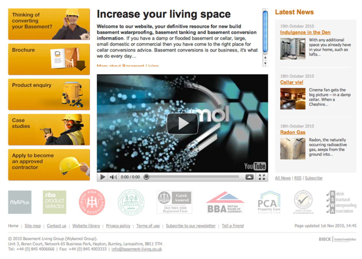 Basement Living Group Homepage footer - Basement Living Group