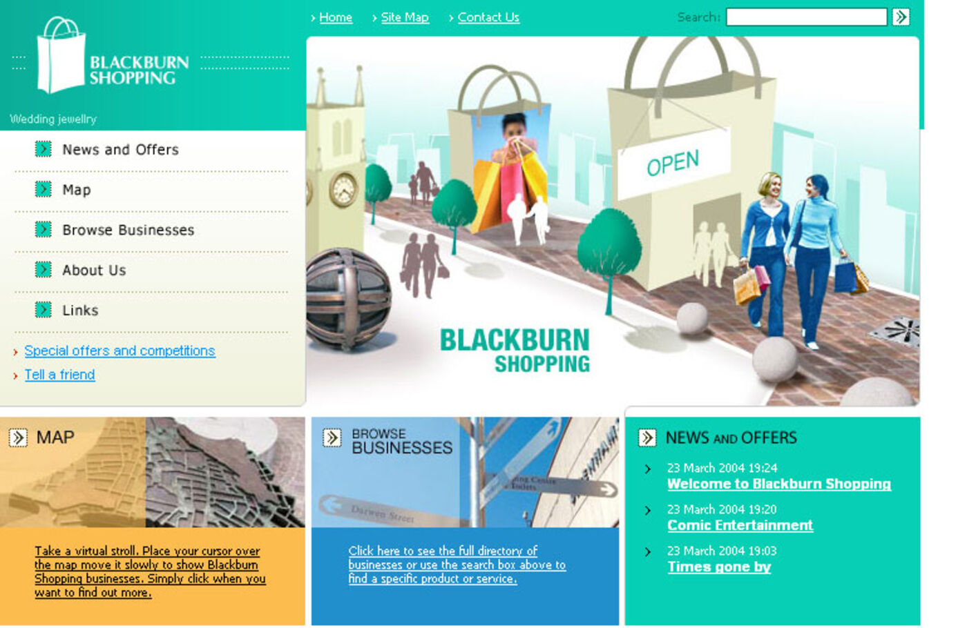 Blackburn Shopping Homepage header