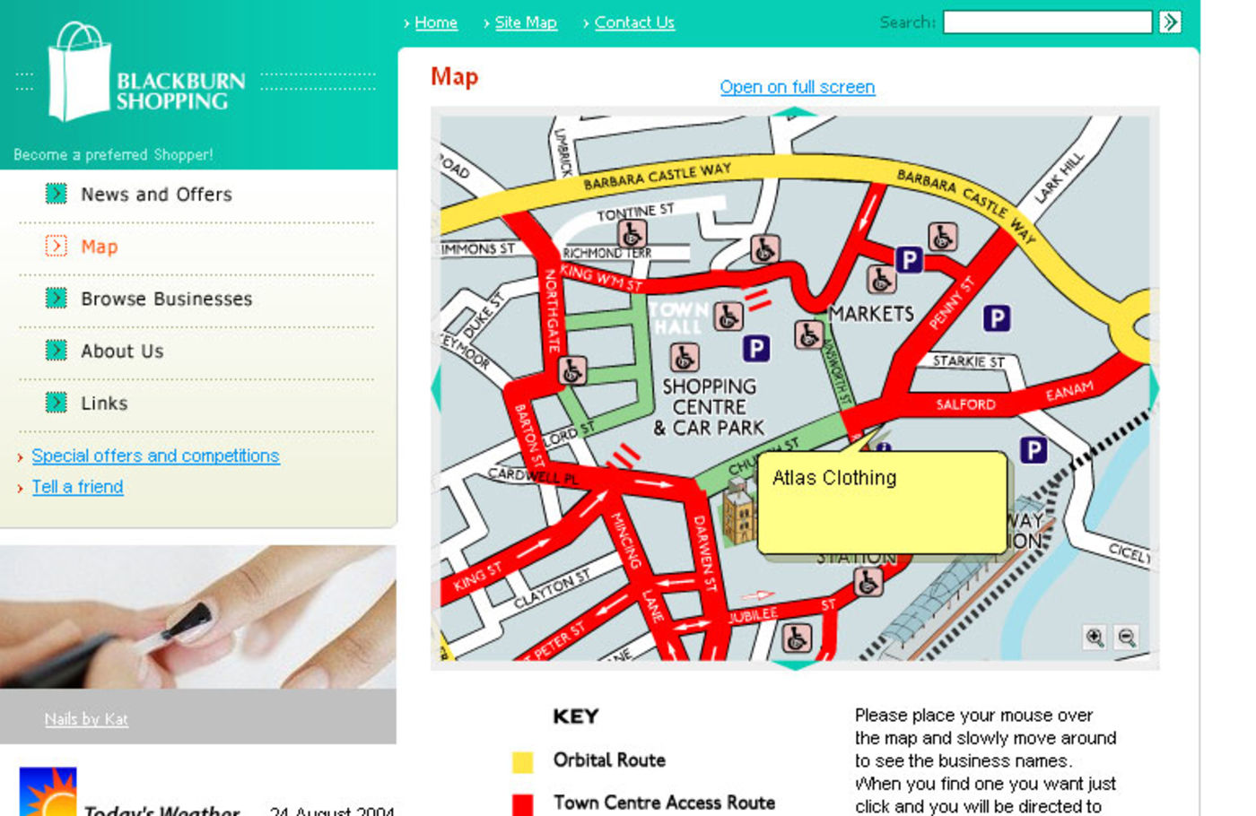 Blackburn Shopping Interactive map