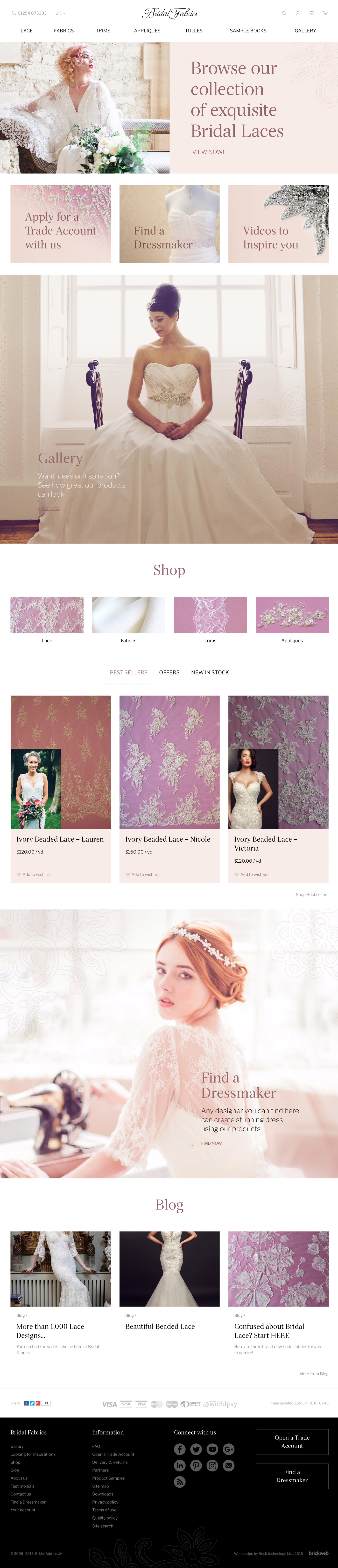 Bridal Fabrics Home page