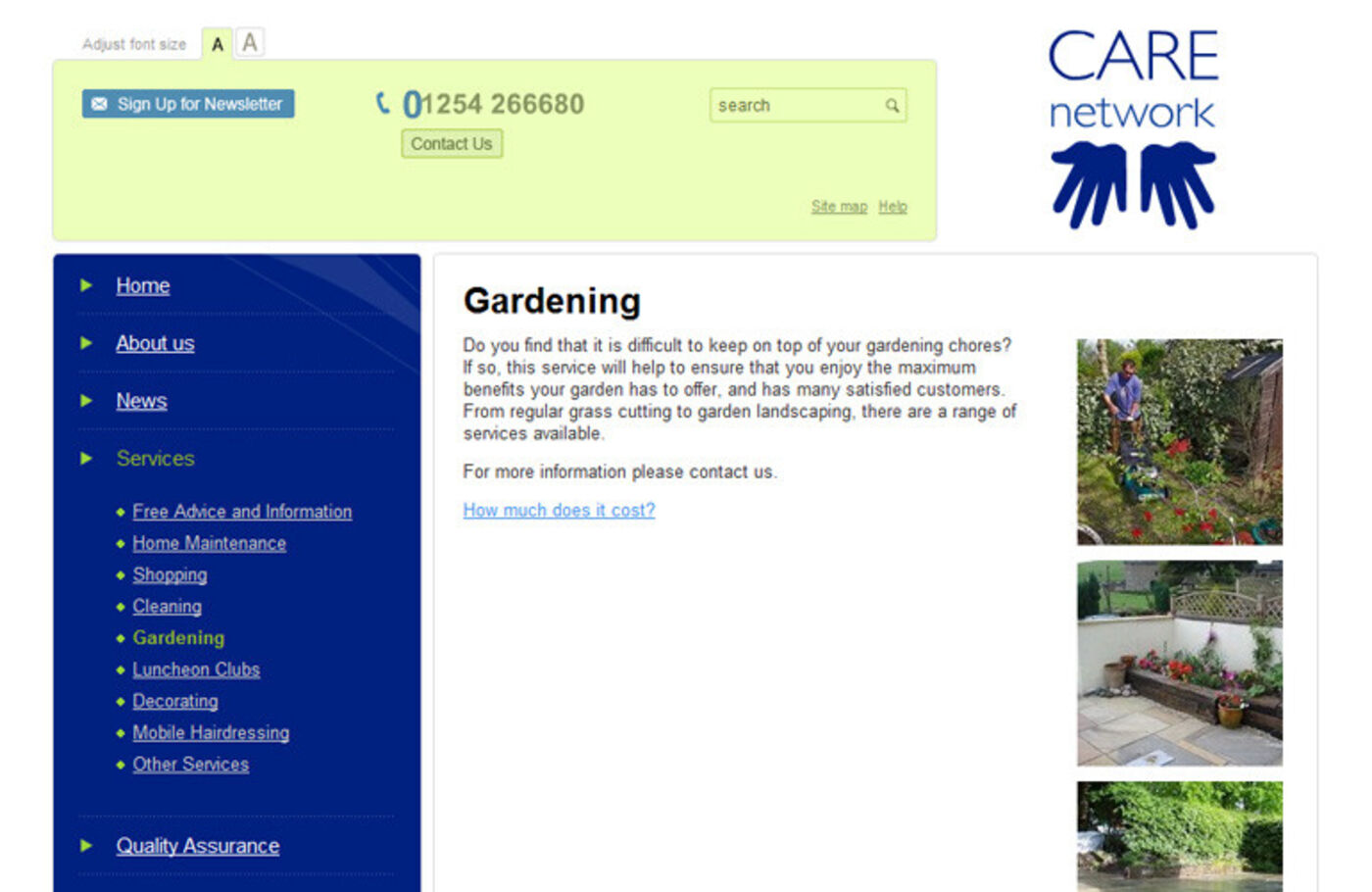 Care Network Services of Gardening