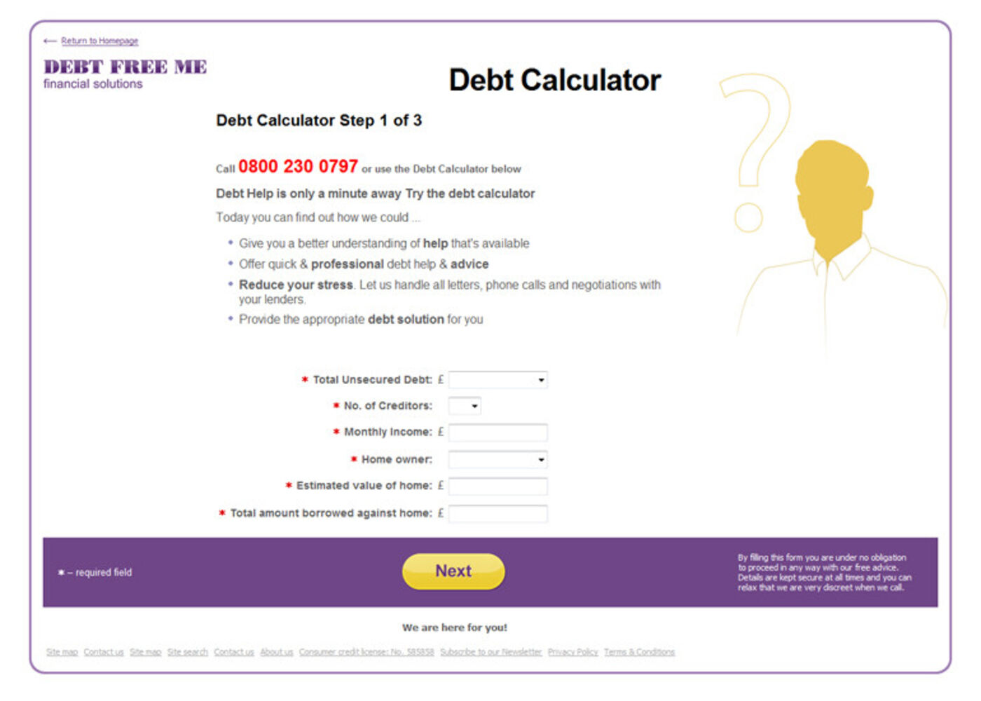 Debt Free Me Debt Calculator