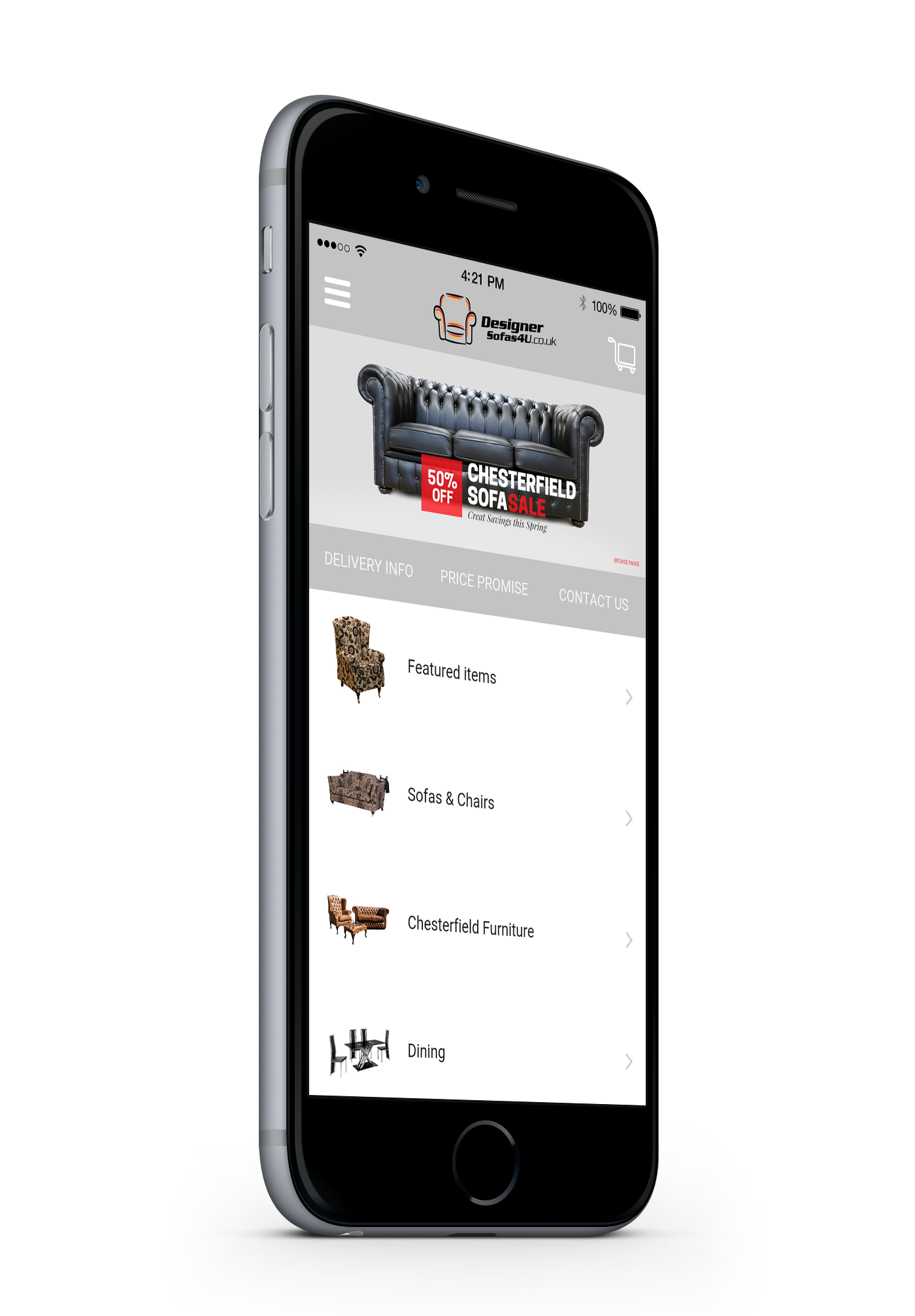 Designer Sofas 4U (2015) Mobile application