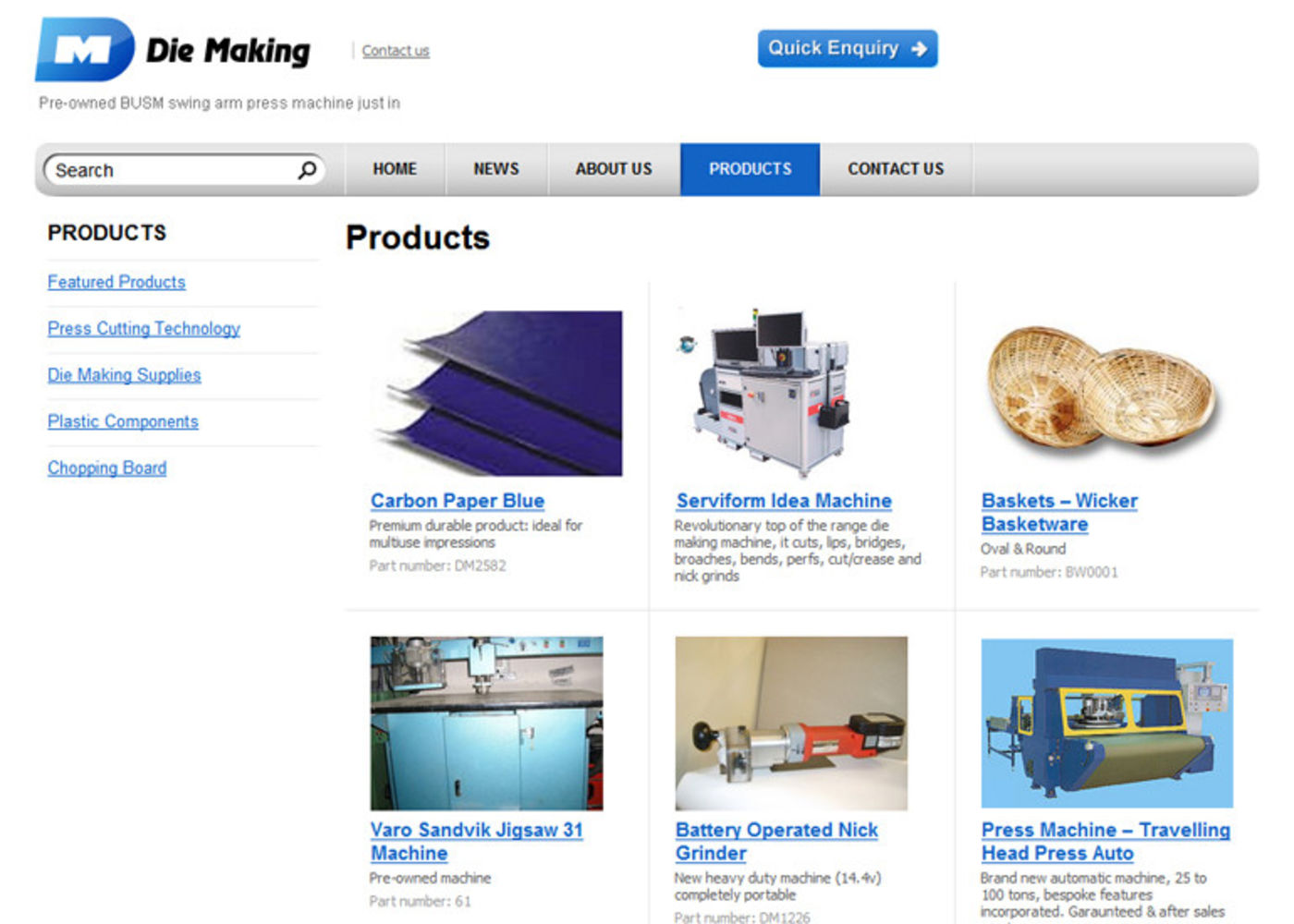 Die Making Products