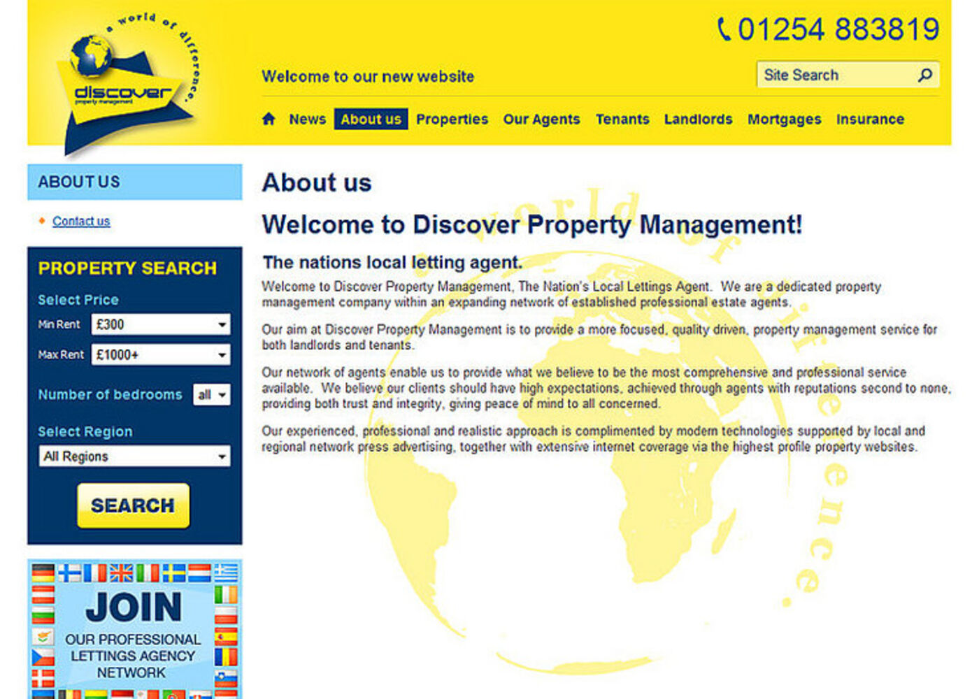 Discover Property Management Regular page