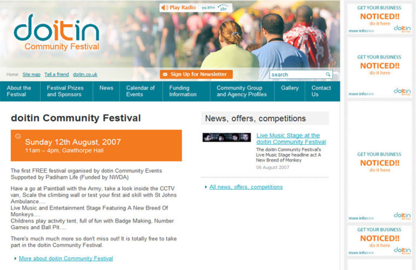 Doitin Community Festival Homepage