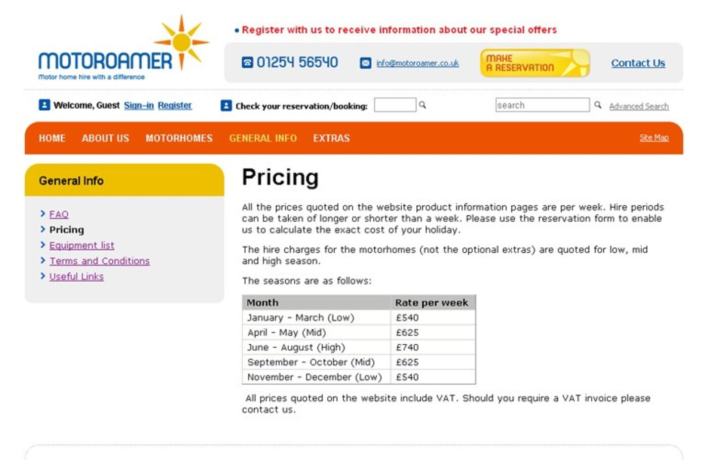 Motoroamer Pricing