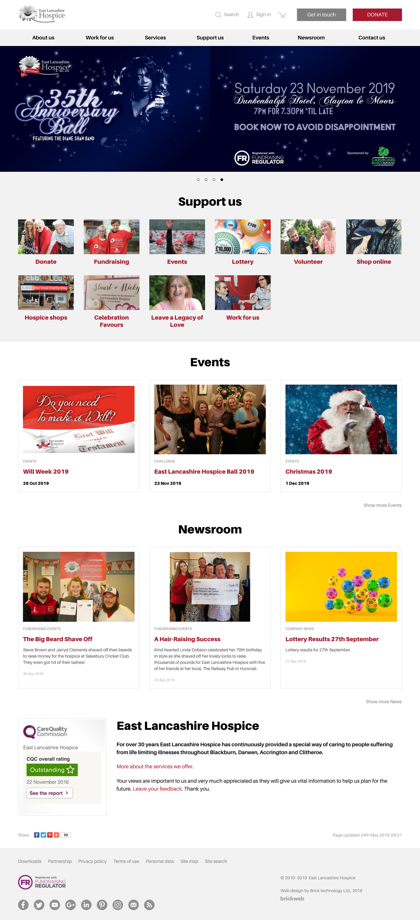 East Lancashire Hospice Home page