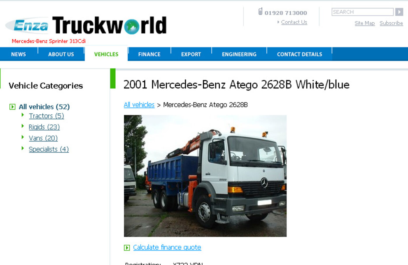 Enza's Truck World Vehicle header