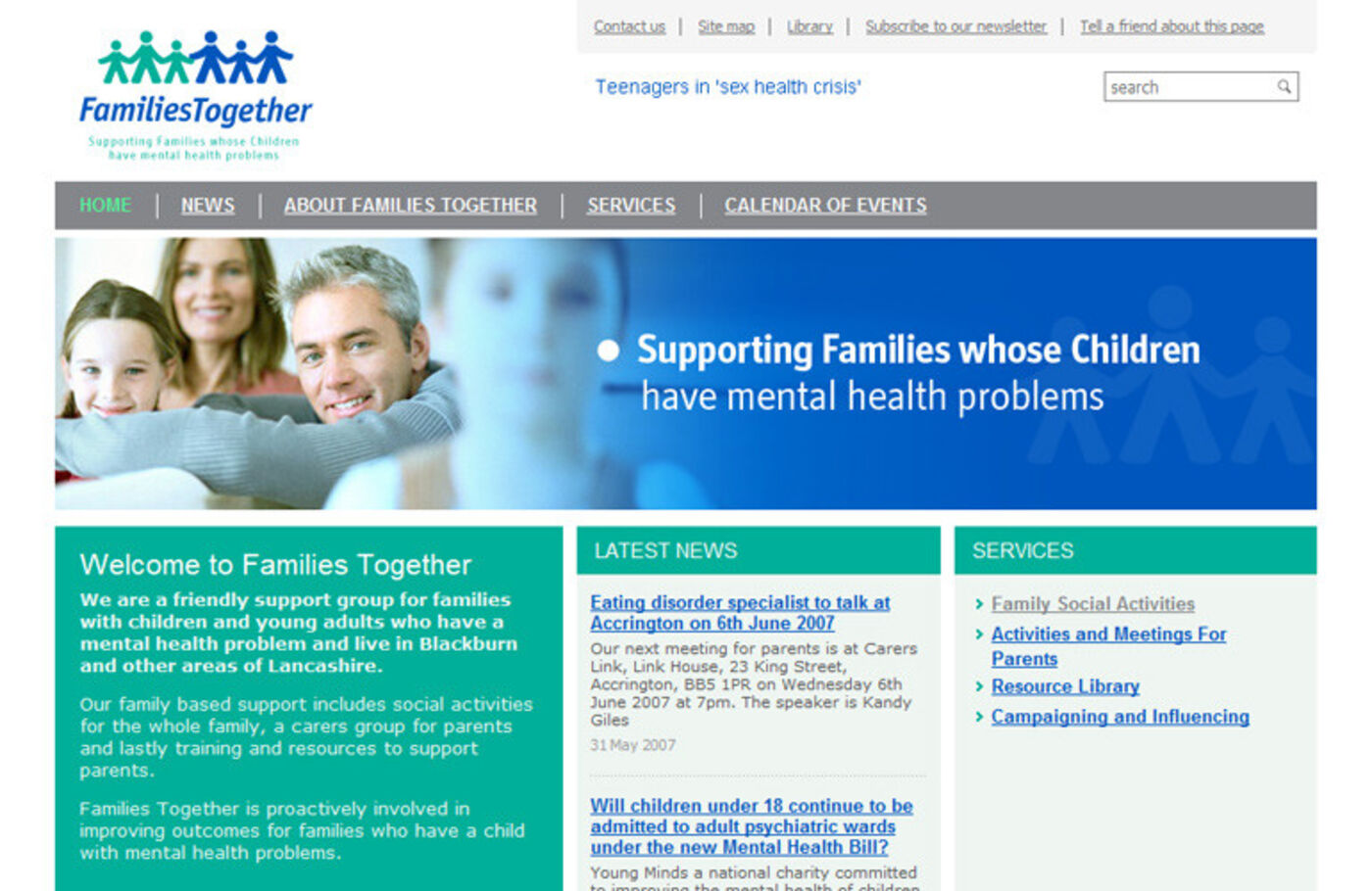 Families Together Homepage Header