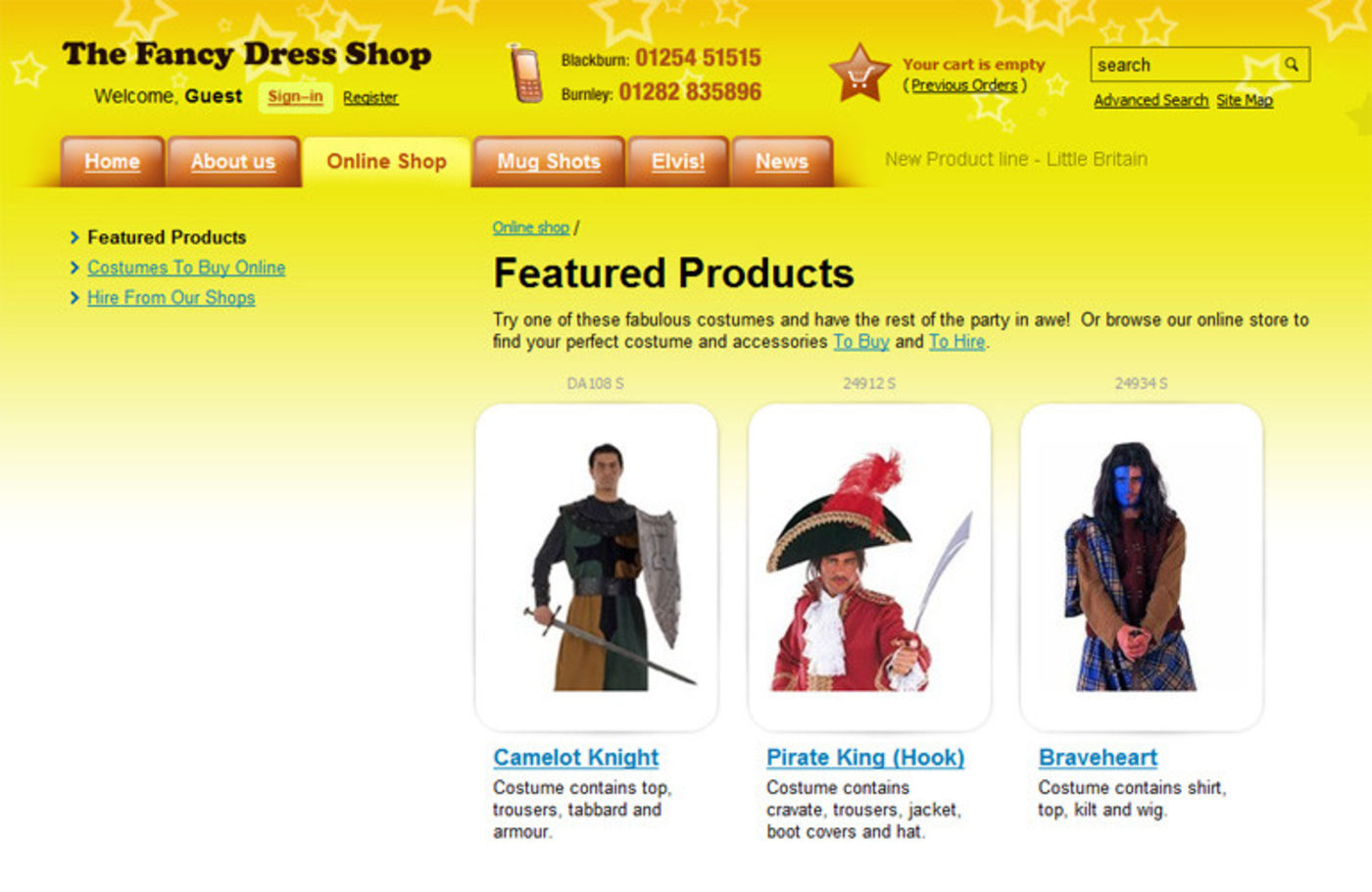 The Fancy Dress Shop Featured Products