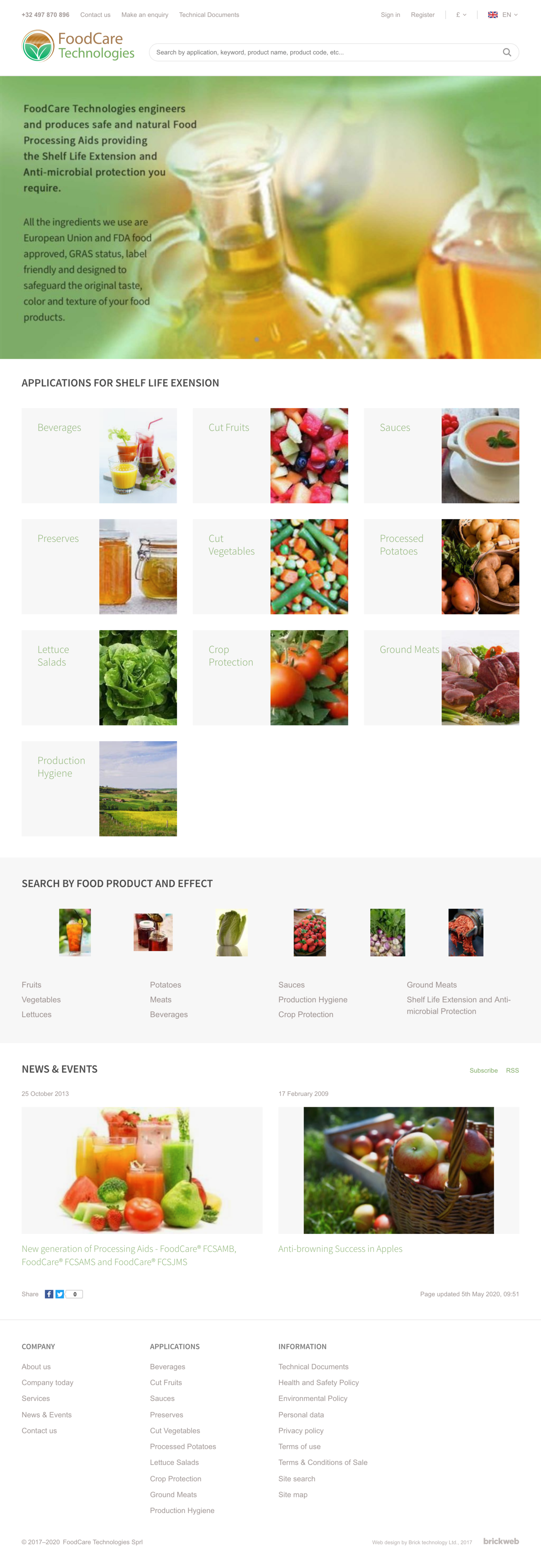 FoodCare Technologies Home page