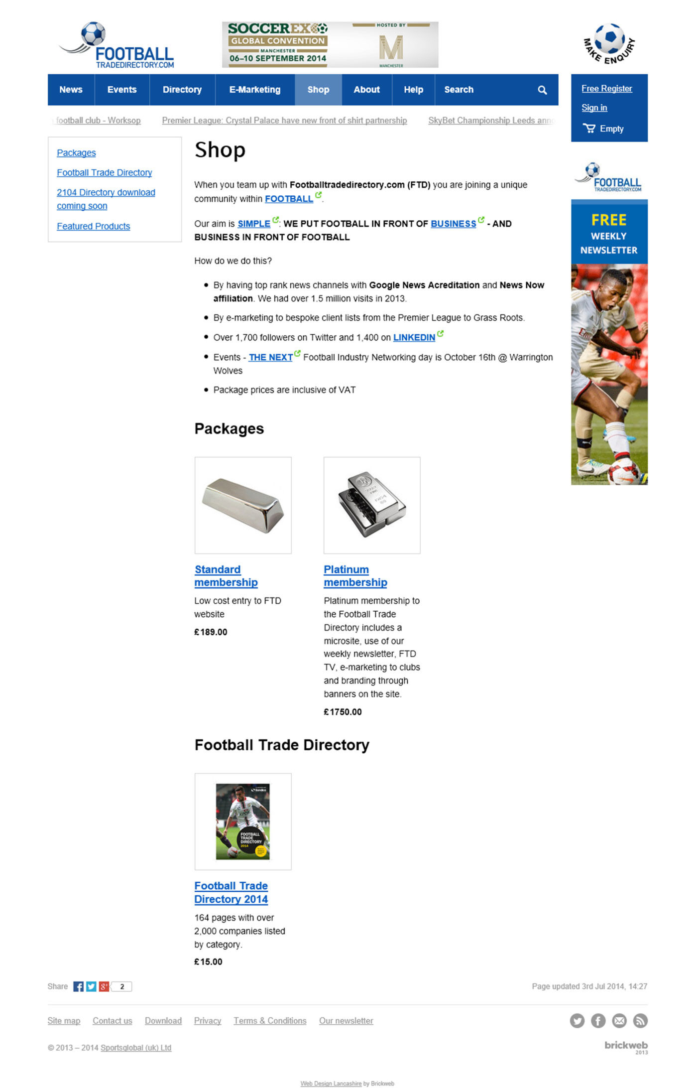 Football Trade Directory (2014) Shop