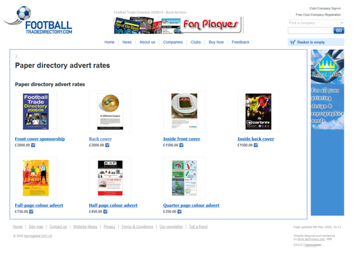 Football Trade Directory (2009) Paper directory