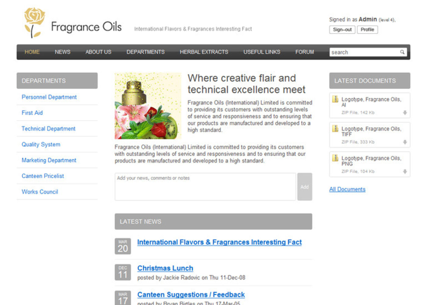 Fragrance Oils Homepage header