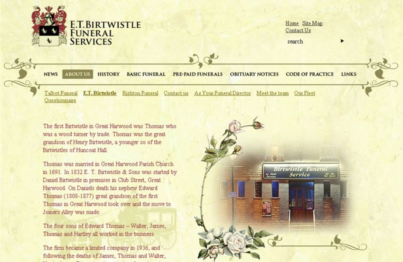 ET Birtwistle & Sons Ltd ET page