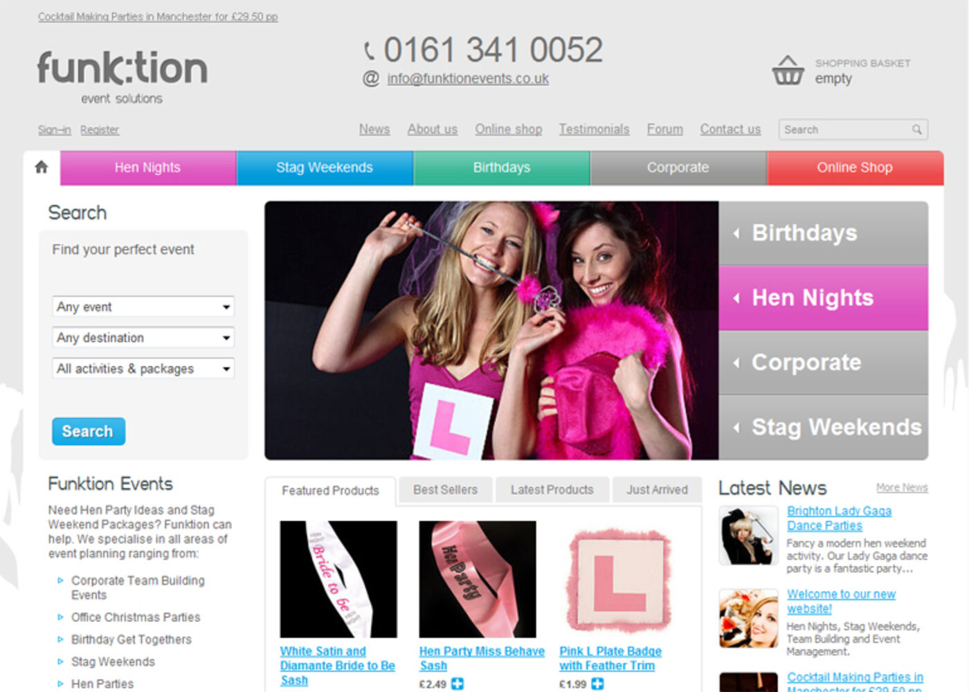 Funktion Events (2011) Homepage header