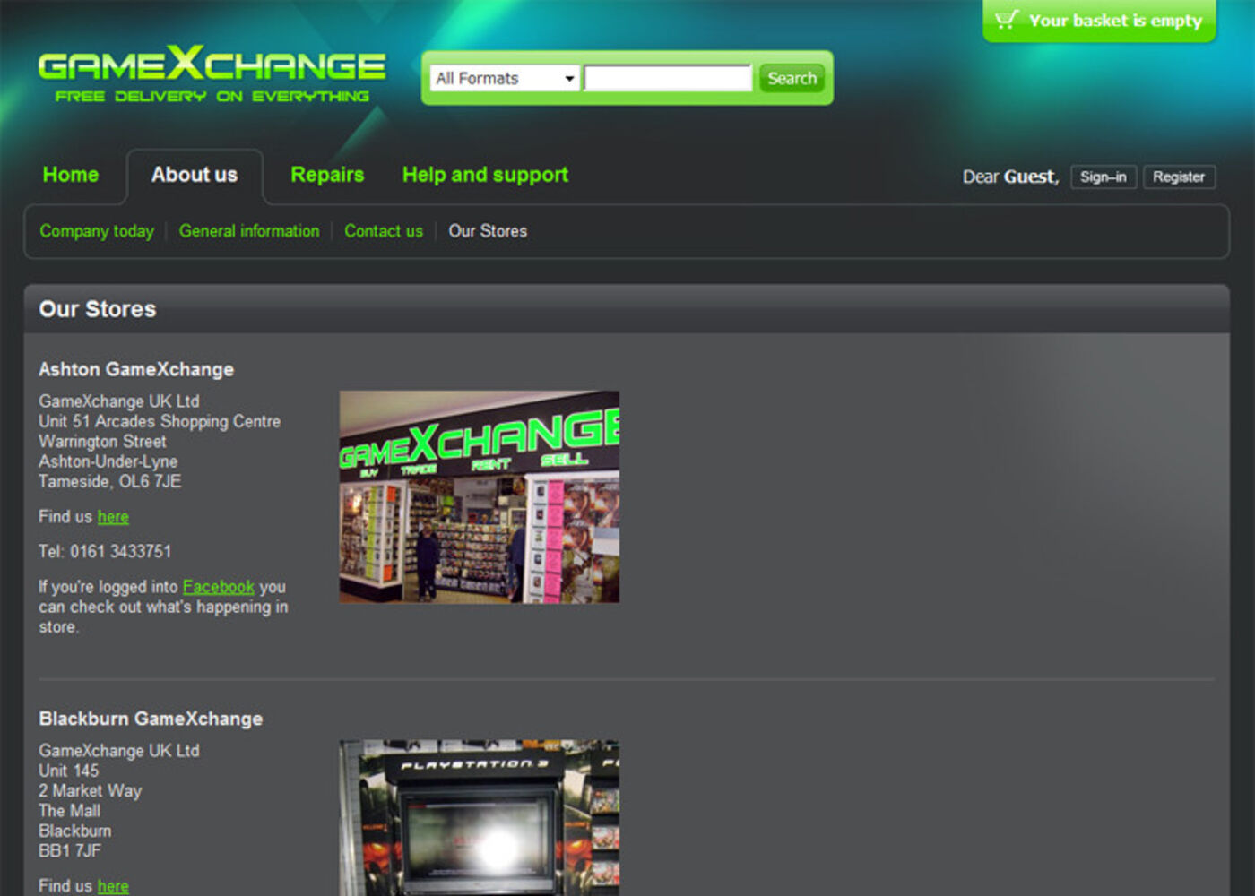 GameXchange (2009) Regular page