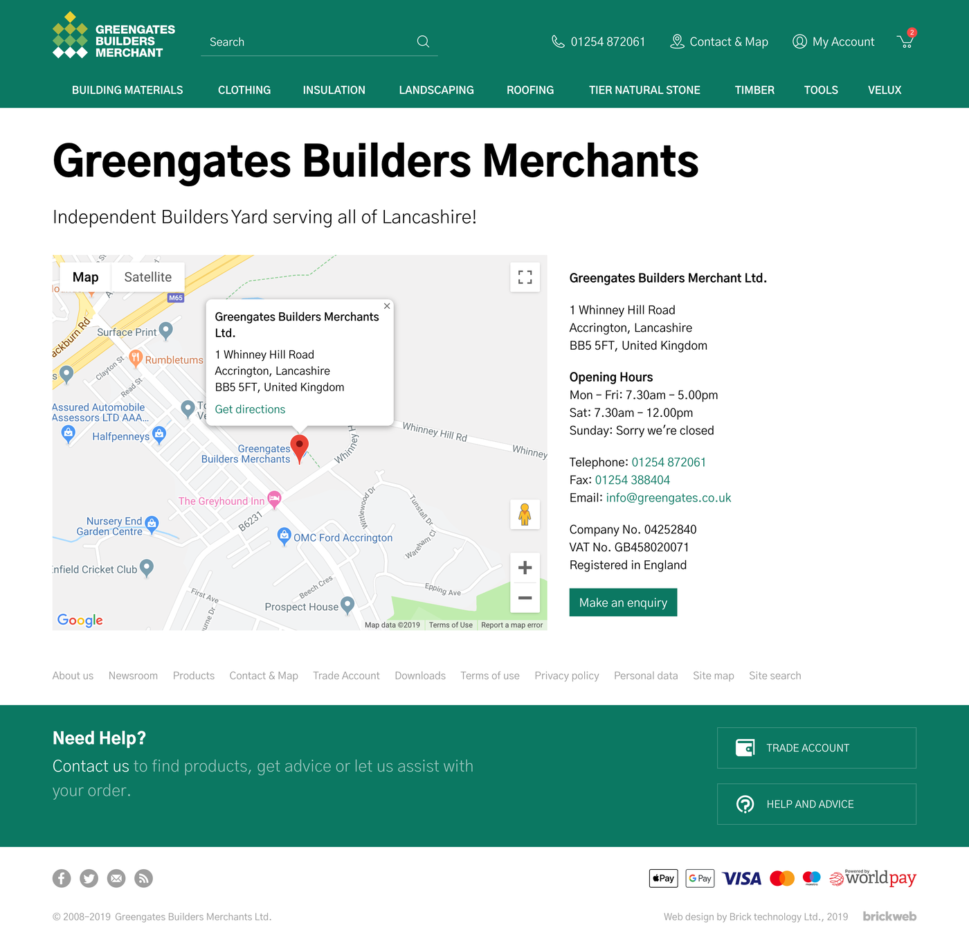 Greengates Builders Merchants Contact us