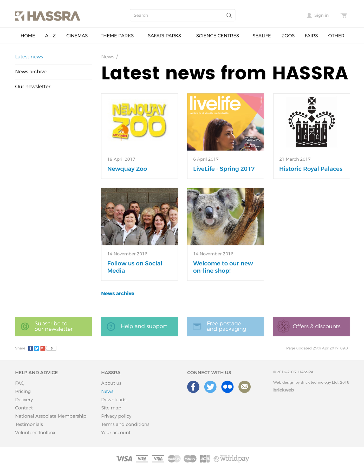 HASSRA's Online Shop (2017) News archive