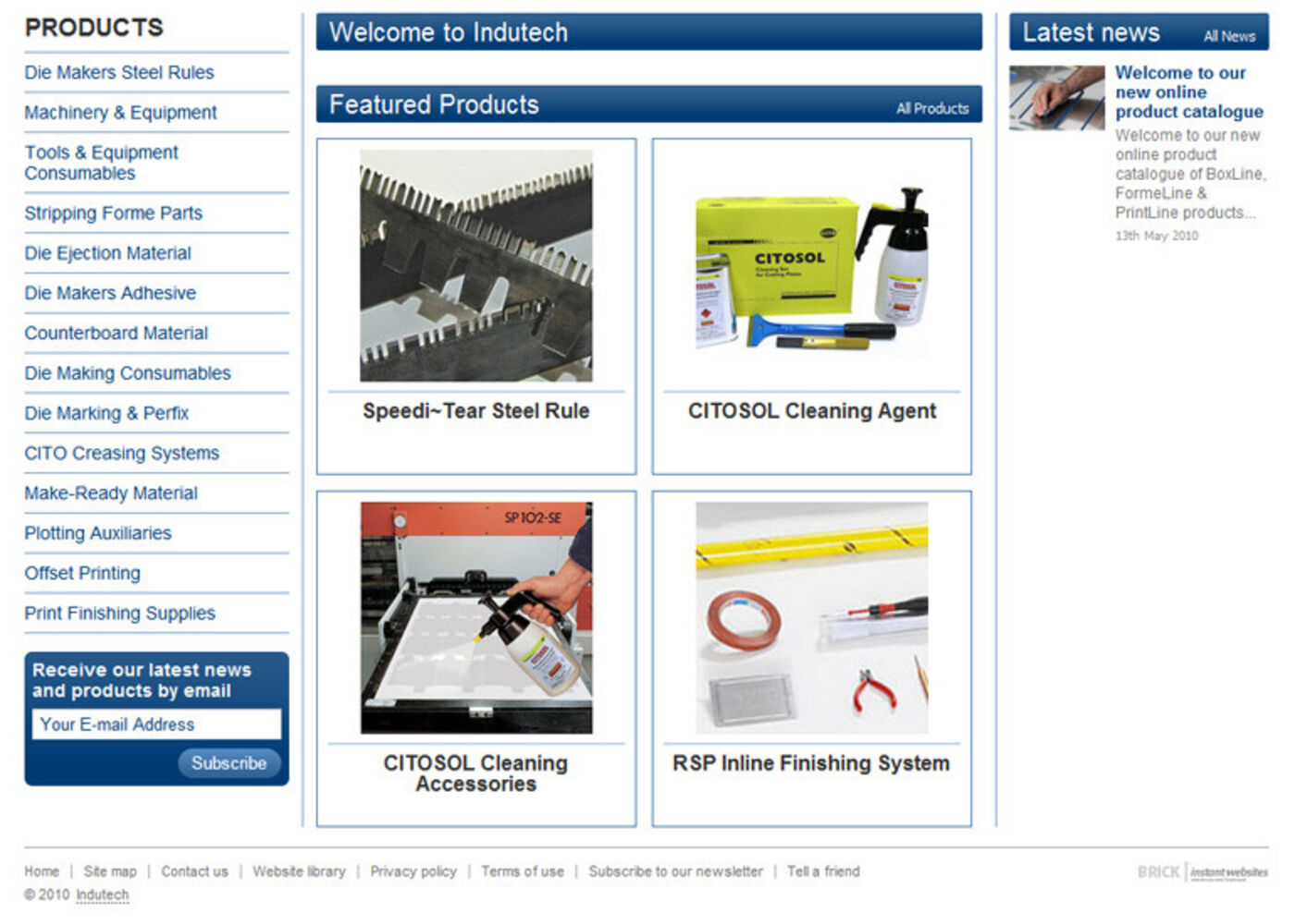 Indutech Homepage footer - Indutech