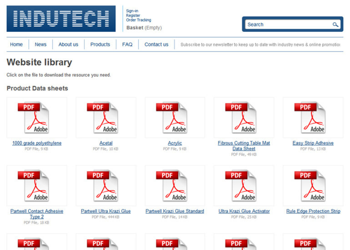 Indutech Website library - Indutech