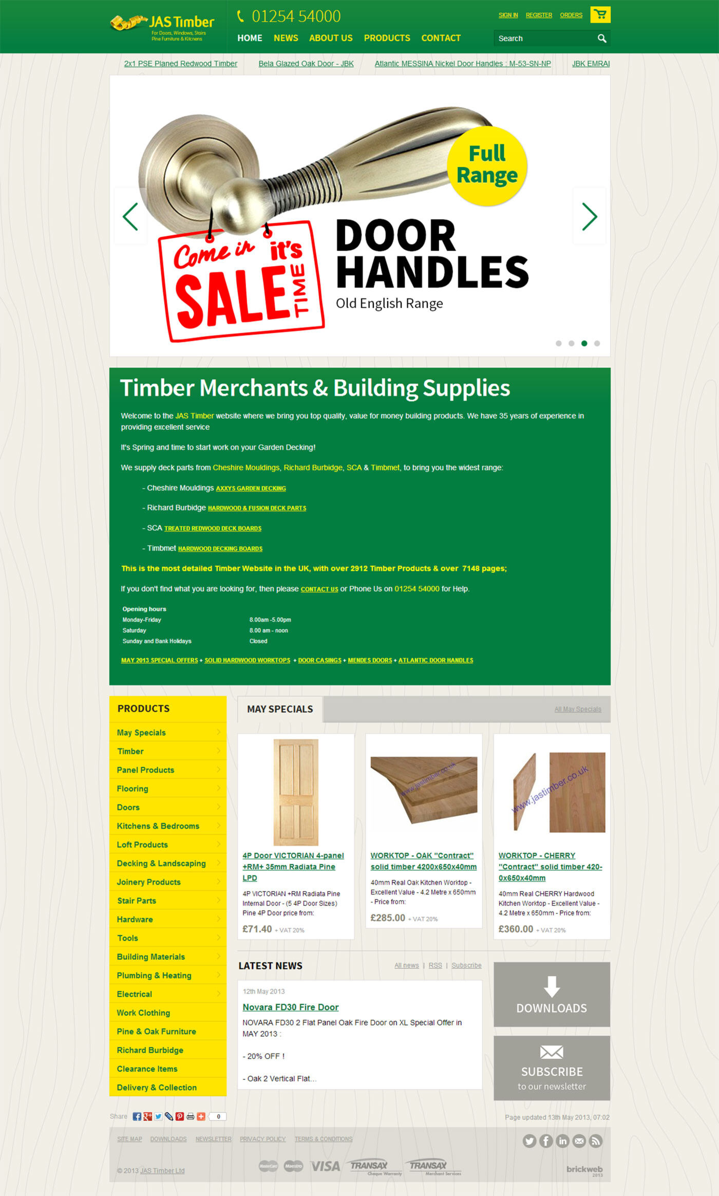 JAS Timber (2013) Homepage