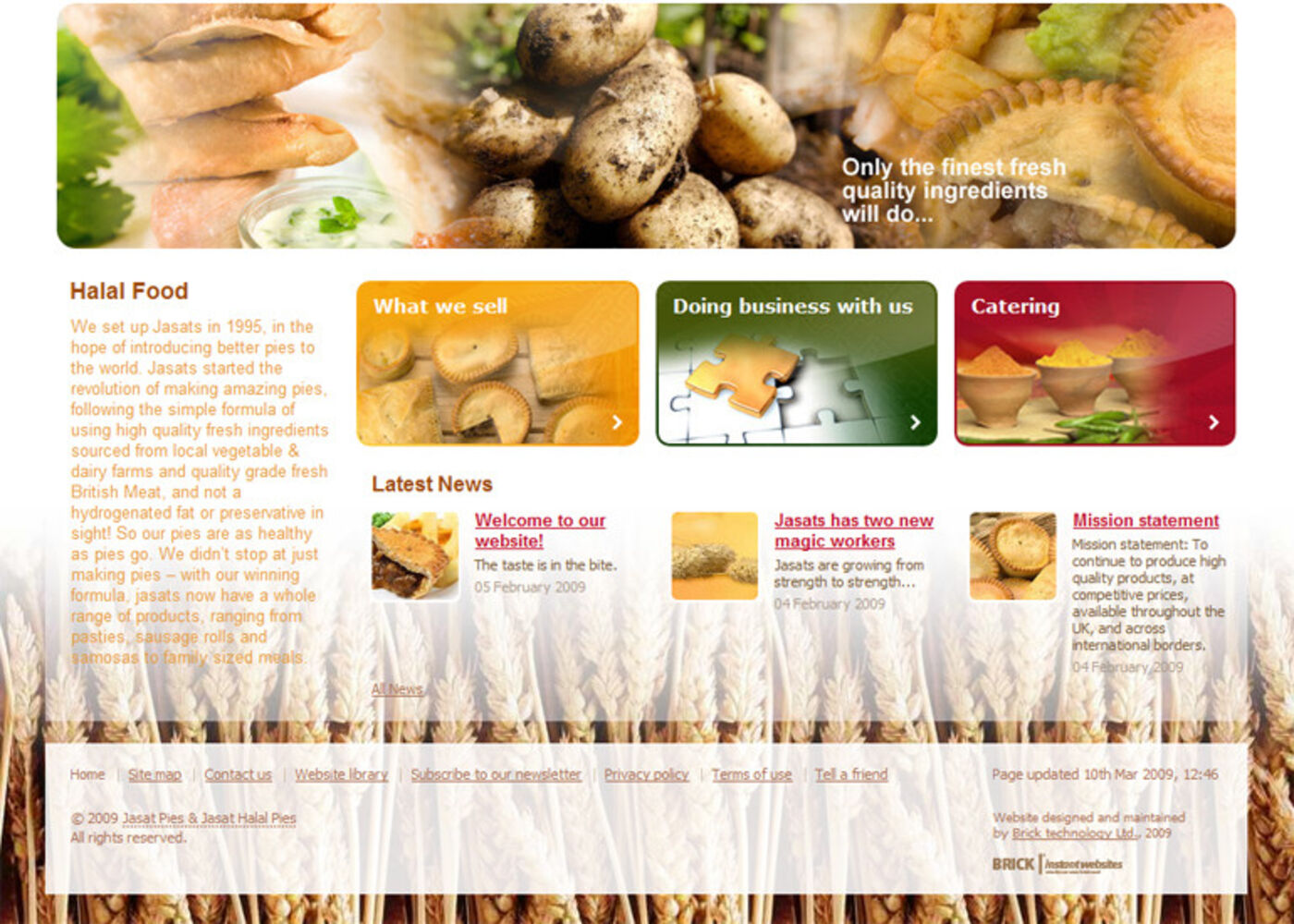 Jasat Pies Homepage footer