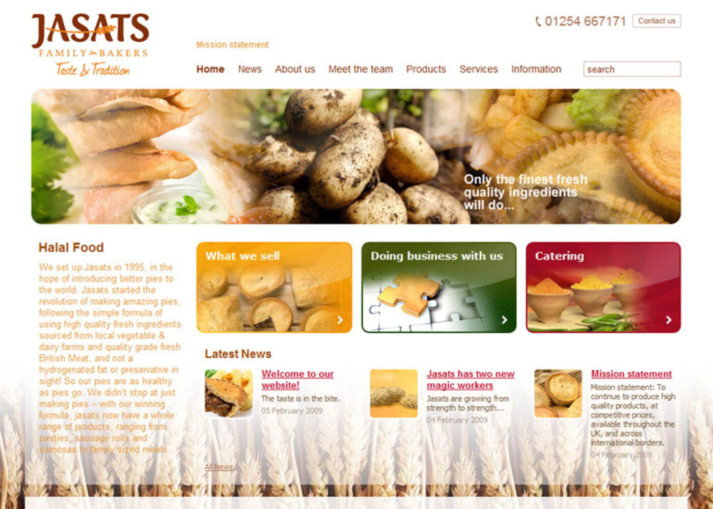 Jasat Pies Homepage header