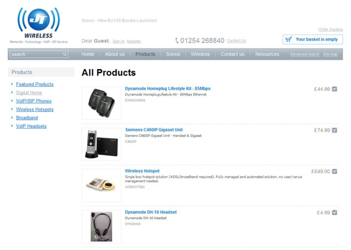 JT Wireless Ltd Products