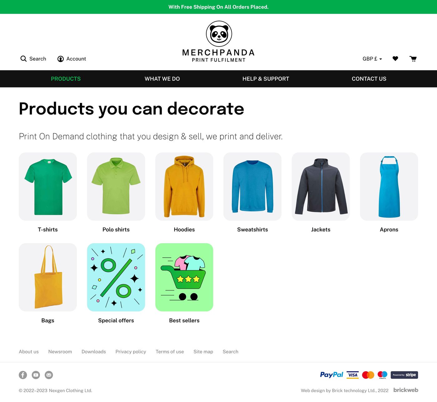 Merch Panda Categories