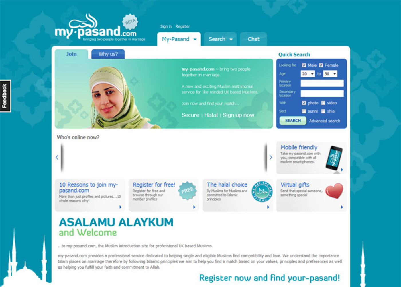 My-Pasand Homepage header