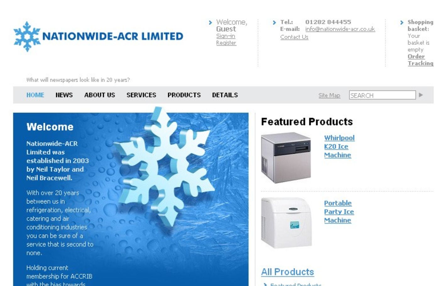 Nationwide ACR Limited Homepage header