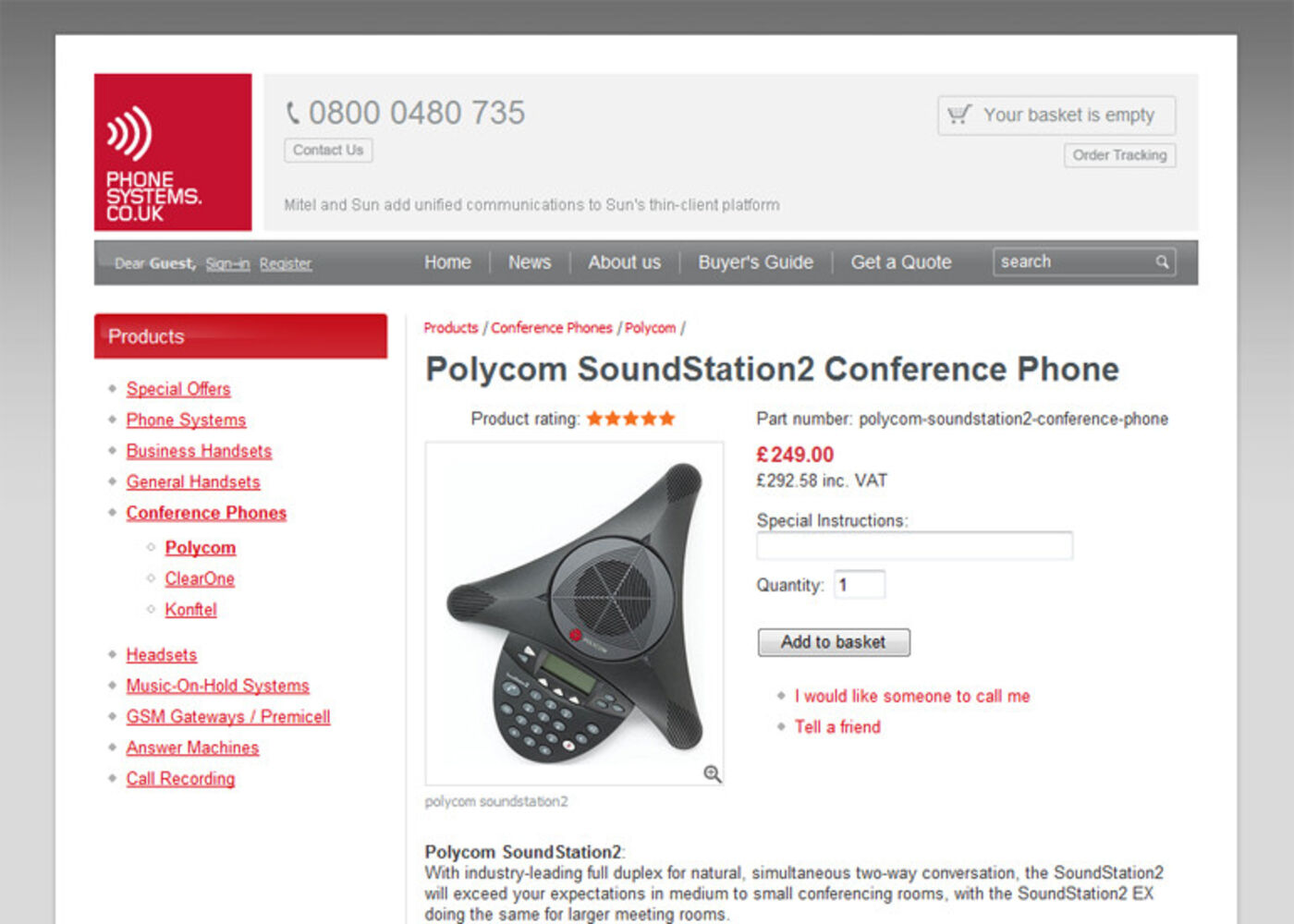 Phonesystems.co.uk Product