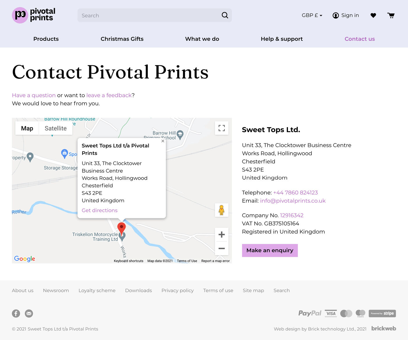 Pivotal Prints Contact us