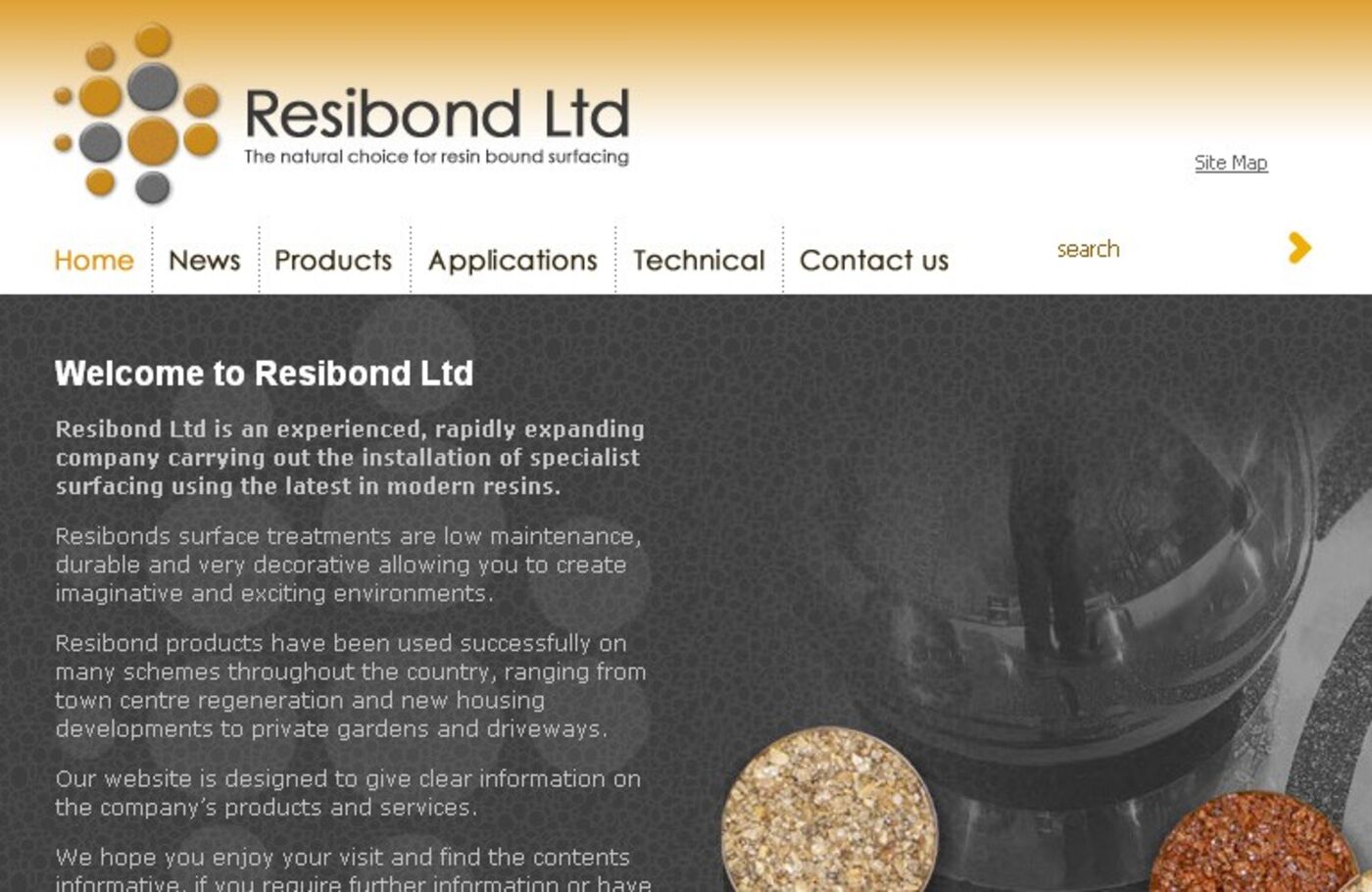 Resibond Homepage header