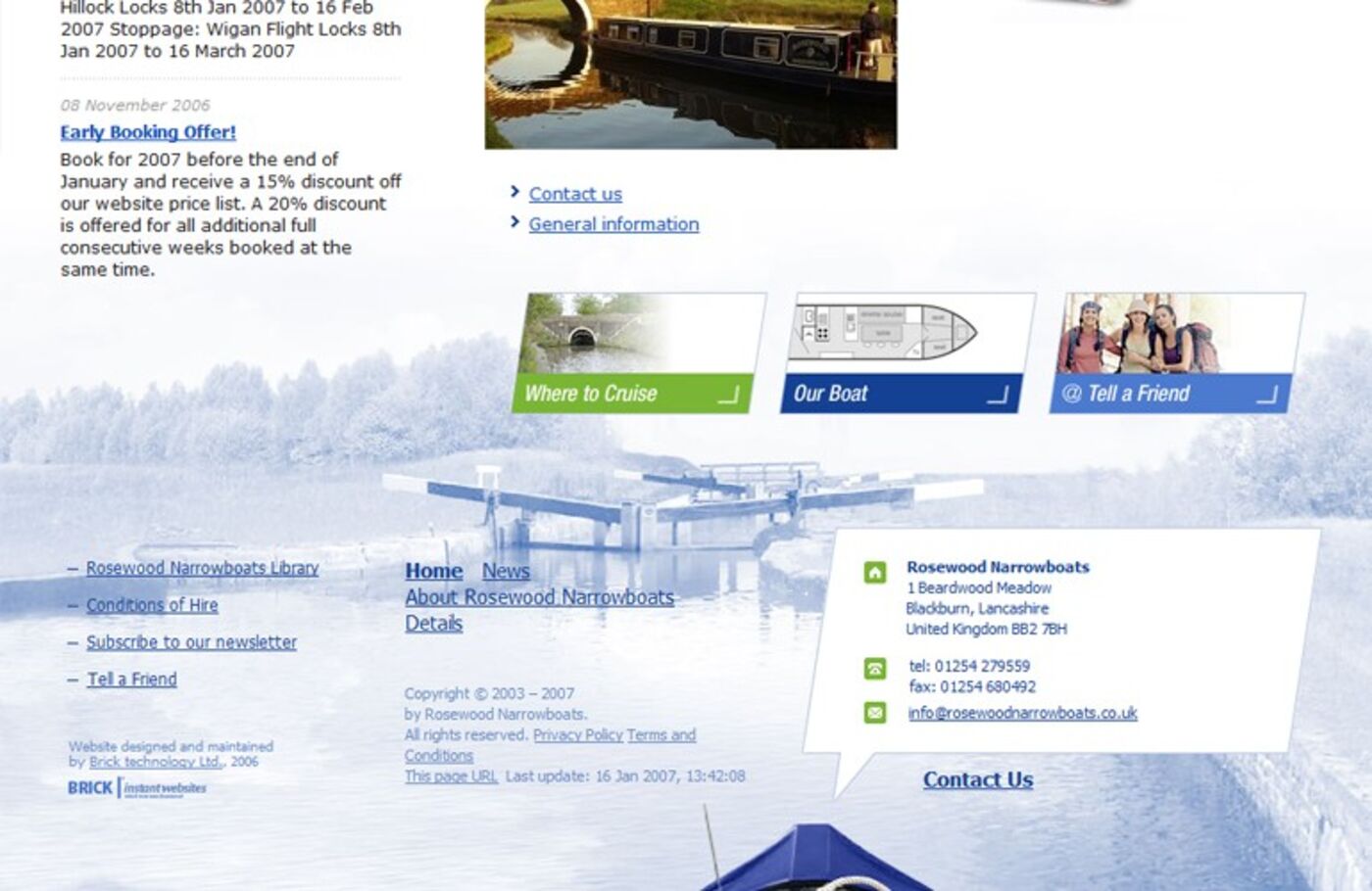Rosewood Narrowboats Homepage footer