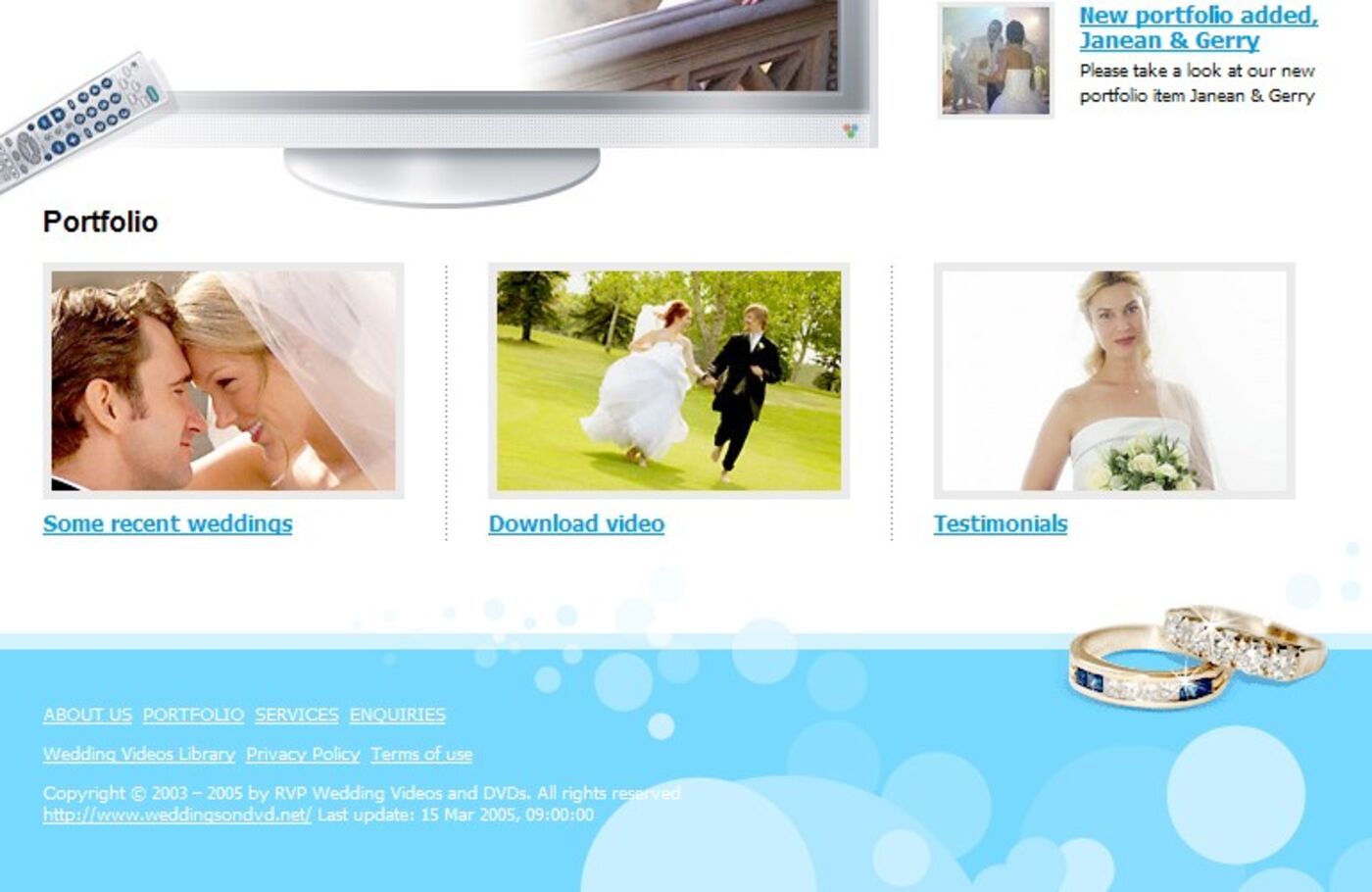 RVP Wedding Videos and DVDs Homepage footer