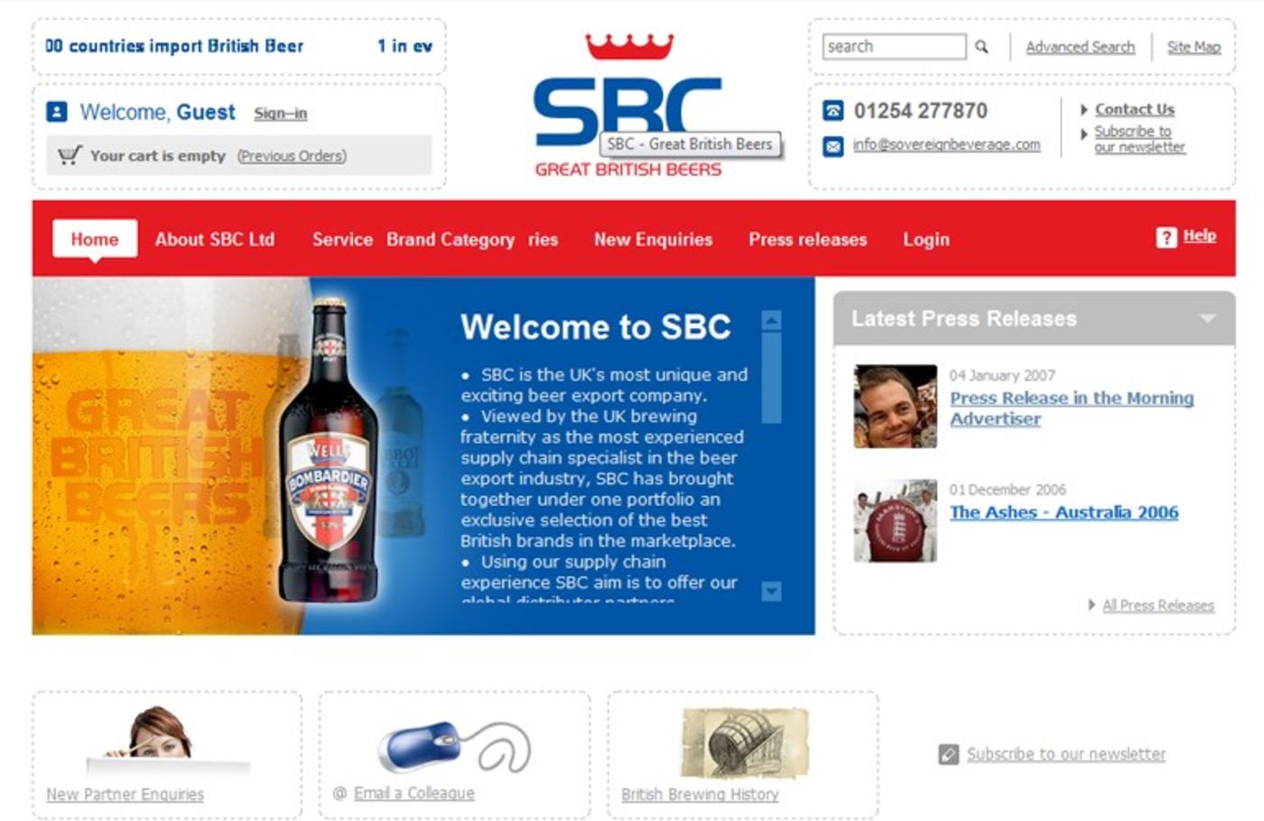 Sovereign Beverage Company Homepage
